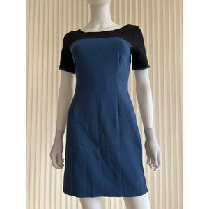 Juicy Couture Women's  Dress Blue Black Bodycon Zipper Viscose Sz M